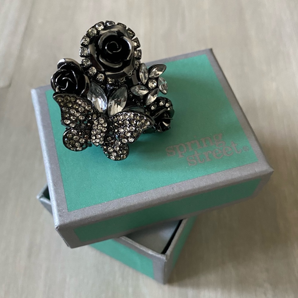 Spring Street gunmetal ring